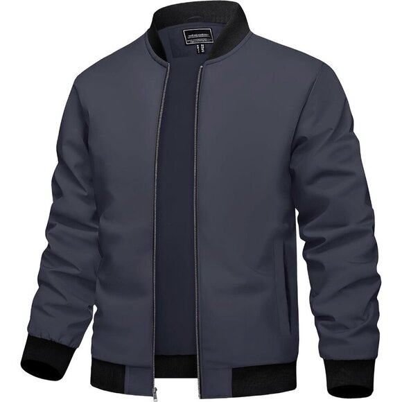 Other - Men's Lightweight Stylish Casual Winter Warm #02 White Bomber Jacket Coats